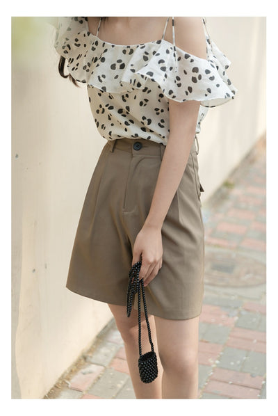 Blusa Corta de Verano con Tirantes en Gasa Ligera - Image 9