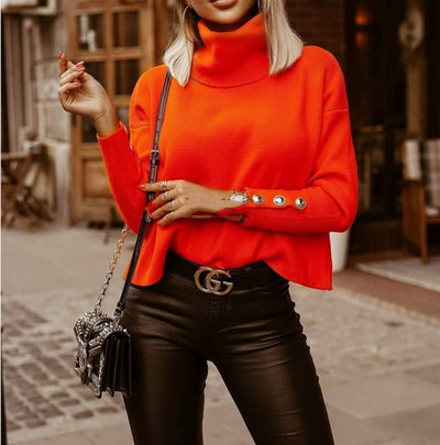 Suéter Cuello Alto Liso para Mujer - Abrigo Elegante para Invierno - Image 3