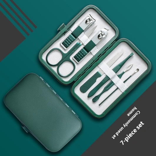 Set de Cortaúñas Portátil Verde Oscuro - Image 8