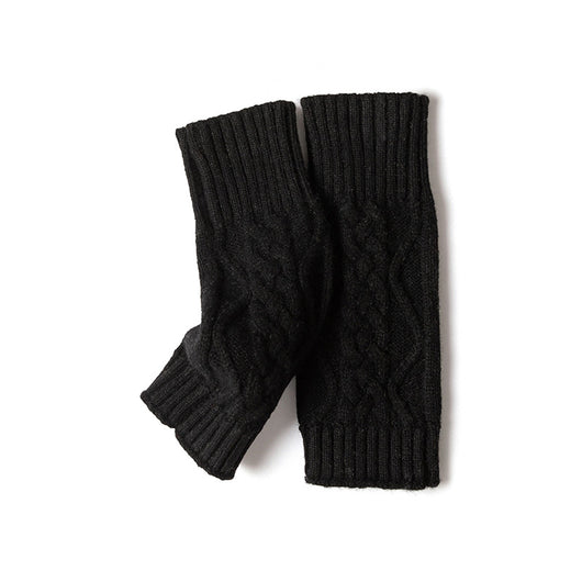 Guantes sin Dedos de Cachemira Tejida en Colores Sólidos - Image 7
