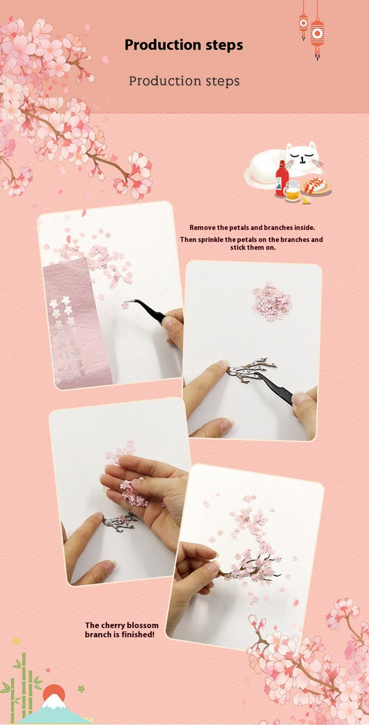 Libro 3D Flor de Cerezo - Set Armable de Regalo Decorativo - Image 13