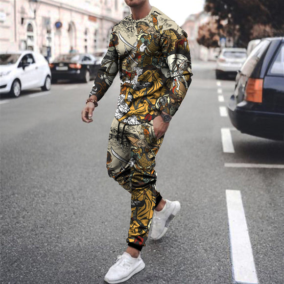 Two-Piece Sport Set: Long-Sleeve T-Shirt and Pants