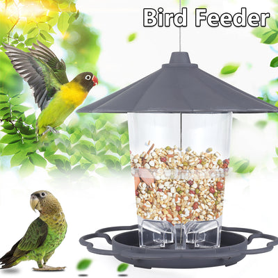 Comedero Plegable para Pájaros Silvestres con Techo Removible - Decoración de Jardín