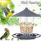 Comedouro Dobrável para Pássaros Selvagens com Teto Removível - Decoração de Jardim