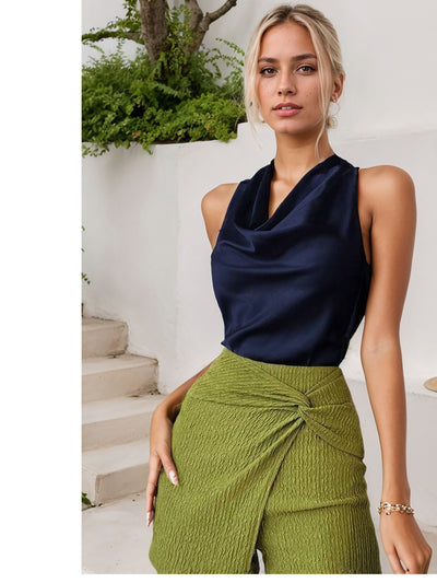 Blusa Elegante sin Mangas con Cuello Halter y Espalda Descubierta - Image 18