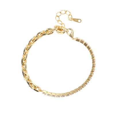 Pulsera de Diamantes Cosidos en Plata 925 Estilo Retro - Image 5