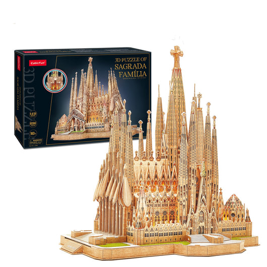 Puzzle 3D LED Sagrada Familia - Catedral Iluminada de Construcción Manual - Image 8