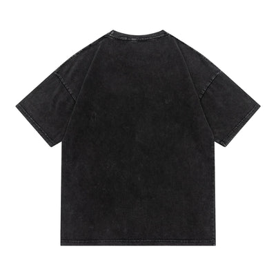 Camiseta Unisex Hip-hop Summer Tide con Estampado Vintage Desgastado - Image 4