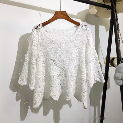 Blusa de Crochet Calada para Playa - Image 10