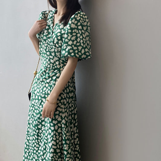 Vestido Escote V Floral Bosque Francés para Mujer Verano - Image 2