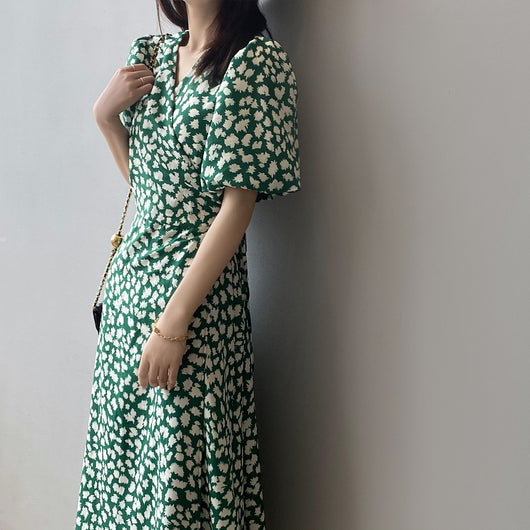 Vestido Escote V Floral Bosque Francés para Mujer Verano - Image 2