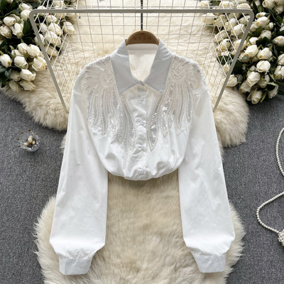 Blusa Mujer Diseño Sofisticado con Cuentas y Lentejuelas - Image 7