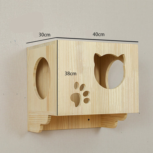 Plataforma Rascadora de Madera Maciza para Gatos con Tablero de Sisal - Image 23