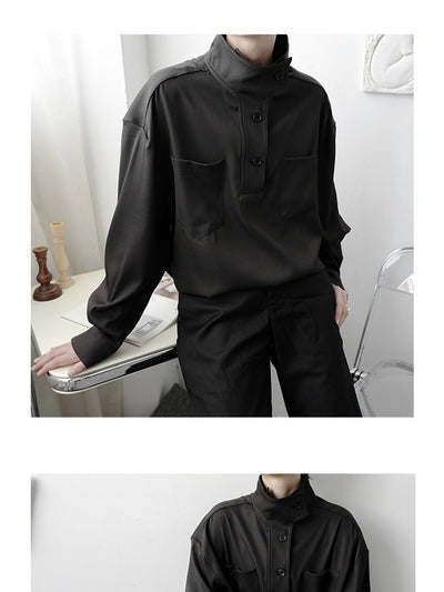 Camisa Casual Cuello Alto para Hombre - Image 15