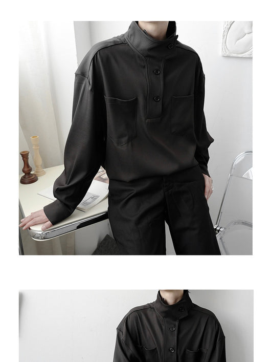 Camisa Casual Cuello Alto para Hombre - Image 15