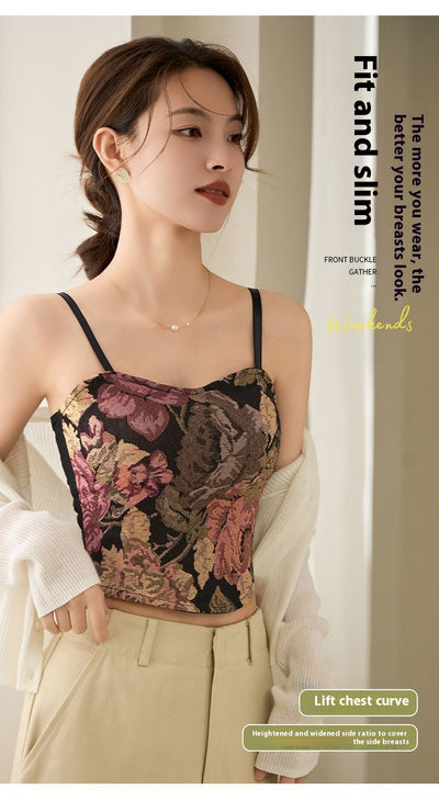 Bolso Sling Floral Vintage con Pliegues Elegantes - Image 13