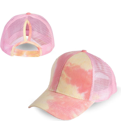 Gorra de Béisbol Tie-Dye con Cola de Caballo - Image 4