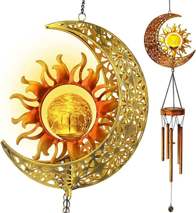 Lámpara Solar Colgante Luna y Sol - Decoración Exterior Elegante - Image 5