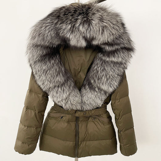 Chaqueta Acolchada Corta Ajustada para Mujer con Forro de Piel - Image 87