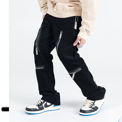 Pantalones Corduroy Sueltos con Cierre Frontal - Estilo Urbano - Image 9