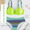 Bikini Halter Estampado con Diseño Dividido para Mujer