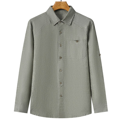 Cardigan de Lino Puro para Hombre - Manga Larga Primavera Verano - Image 5