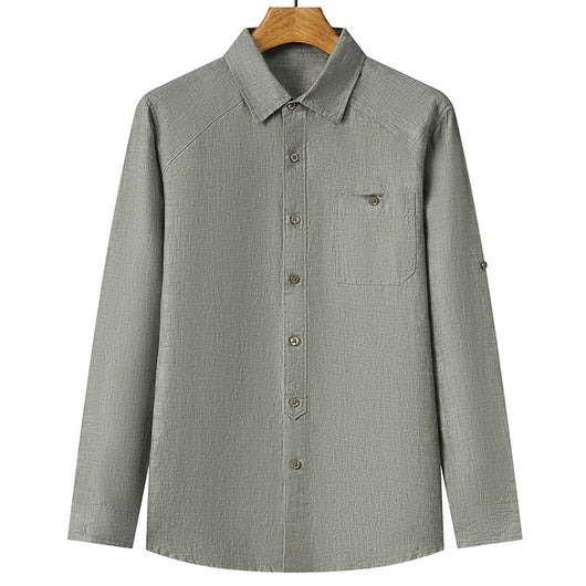 Cardigan de Lino Puro para Hombre - Manga Larga Primavera Verano - Image 5