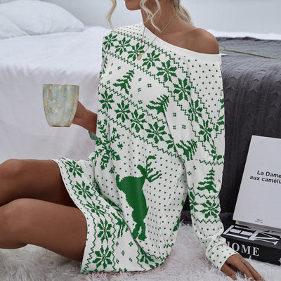 Vestido Tejido Navideño con Estampado Festivo - Image 9