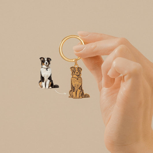 Llavero Encantador con Patrón de Mascotas Minimalista - Image 7