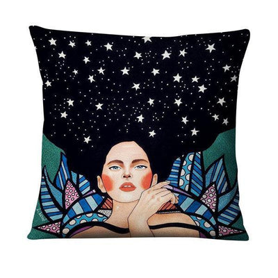Funda de Almohada de Lino con Diseño Pintado Diario - Image 5