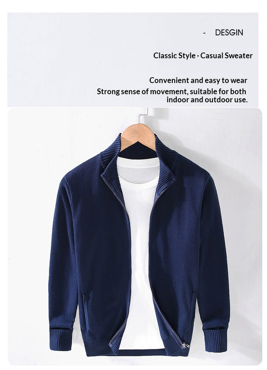 Chamarra Casual para Hombre con Cuello Alto y Cierre - Image 12