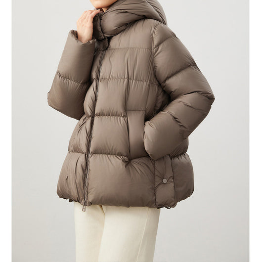 Chaqueta Acolchada Corta para Mujer con Capucha Desmontable - Image 3