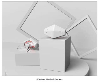 White and clear plastic beauty lip care instrument with red light elements for at-home lip treatment. - Image 10