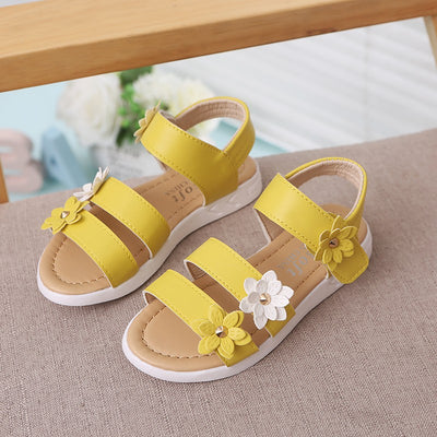 Sandalias Planas Infantiles con Flores para Playa - Image 9