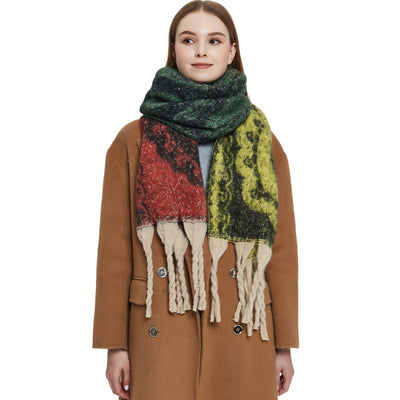 Bufanda Jacquard Paisley con Flecos Gruesos - Image 5