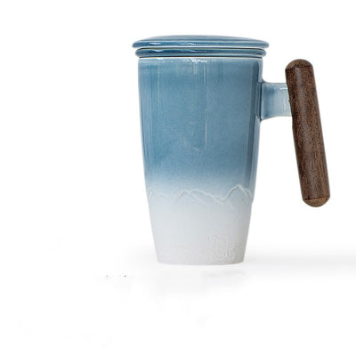 Taza Cerámica con Degradado y Tapa Térmica - Image 2