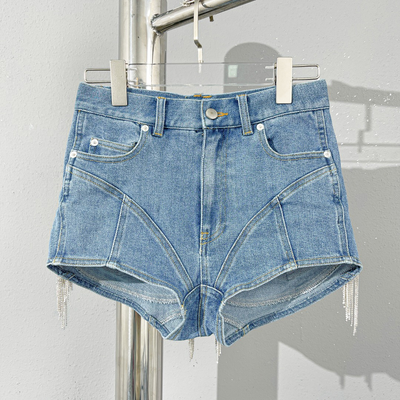 Shorts de Mezclilla con Detalles de Strass y Borlas para Mujer - Image 24