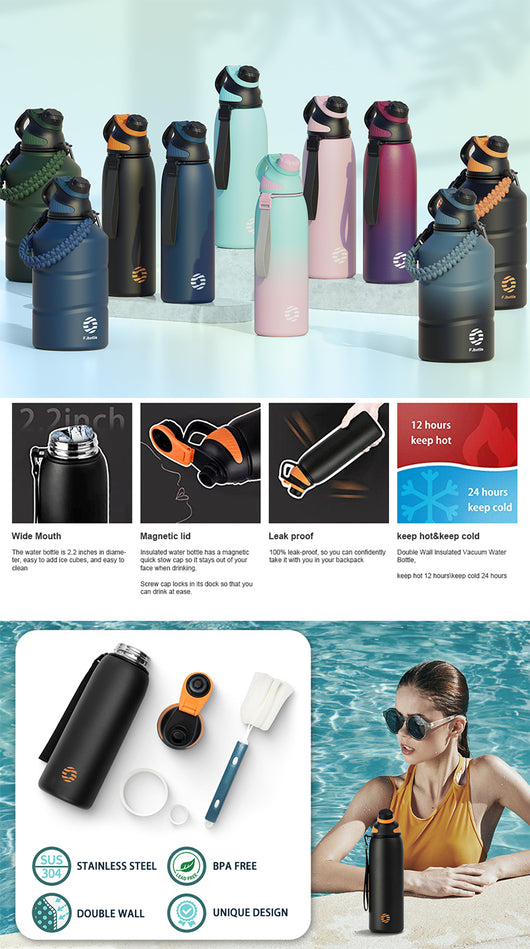 Vaso Deportivo Aislante Portátil de Acero Inoxidable 304 para Niños - Image 18