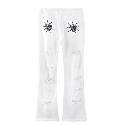 Pantalones Acampanados Holgados con Detalle Deshilachado - Estilo Europeo Casual - Image 7