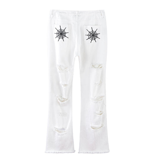 Pantalones Acampanados Holgados con Detalle Deshilachado - Estilo Europeo Casual - Image 7