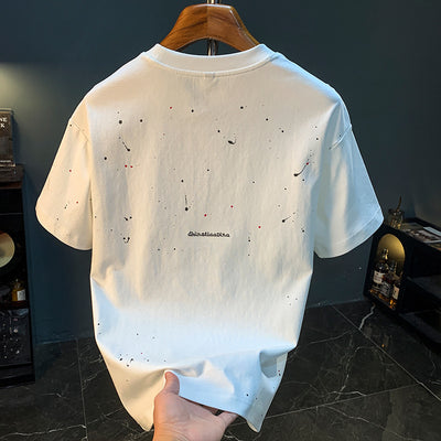Playera Hombre Estampado Tinta Splash Manga Corta - Image 3
