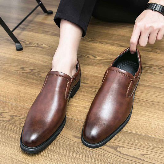 Zapatos de Cuero Formales Estilo Británico Retro para Hombre - Image 2