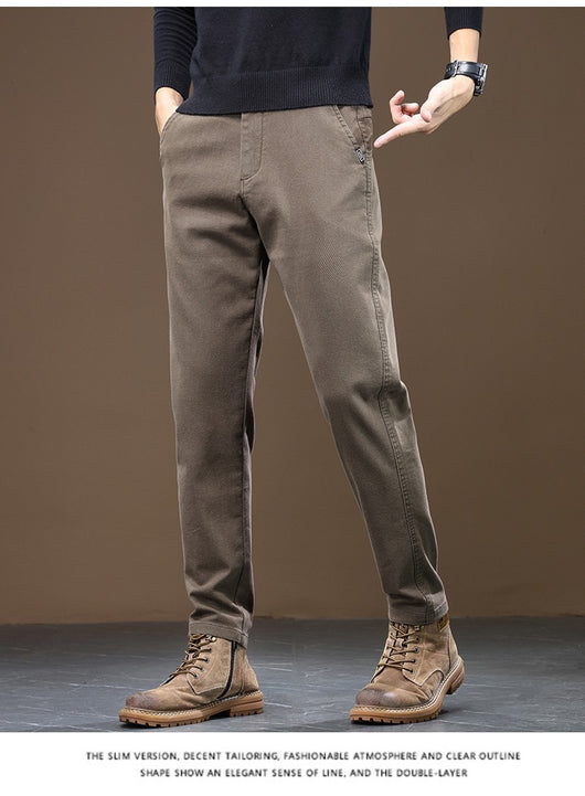 Pantalones Casuales Rectos para Hombre Chaolunbu - Corte Clásico y Cómodo - Image 12
