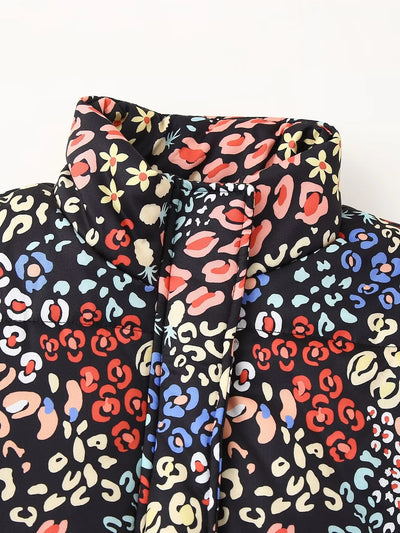 Chaqueta de Algodón Suelta con Cuello de Pie y Cierre - Image 13