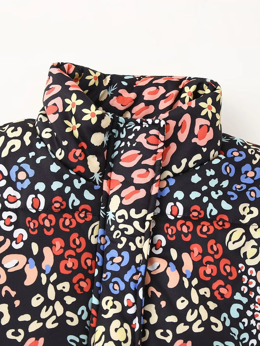 Chaqueta de Algodón Suelta con Cuello de Pie y Cierre - Image 13
