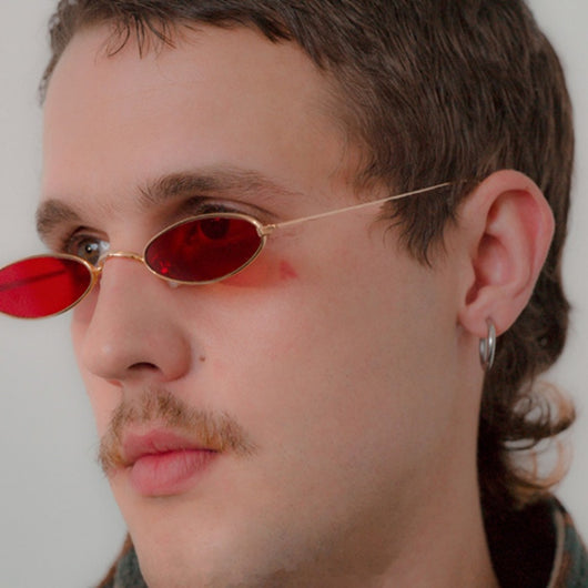 Gafas de Sol Metálicas Marco Pequeño Estilo Elíptico - Unisex