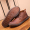 Botas Martin de Cuero Vintage Desgastado con Suela de Goma