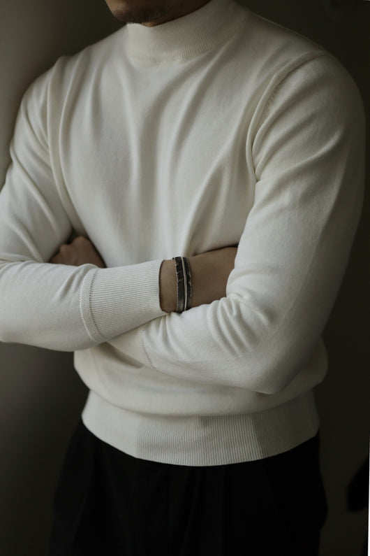 Suéter Modal Cuello Mocko Ajustado para Hombre - Image 6