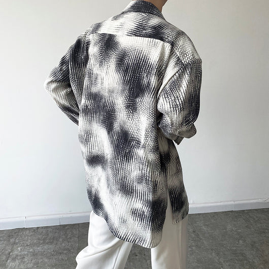 Camisa Suelta con Contraste - Estilo Relajado para Hombre - Image 7