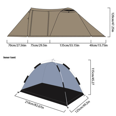 Carpa Túnel para Camping con Domo Extensible - Image 23